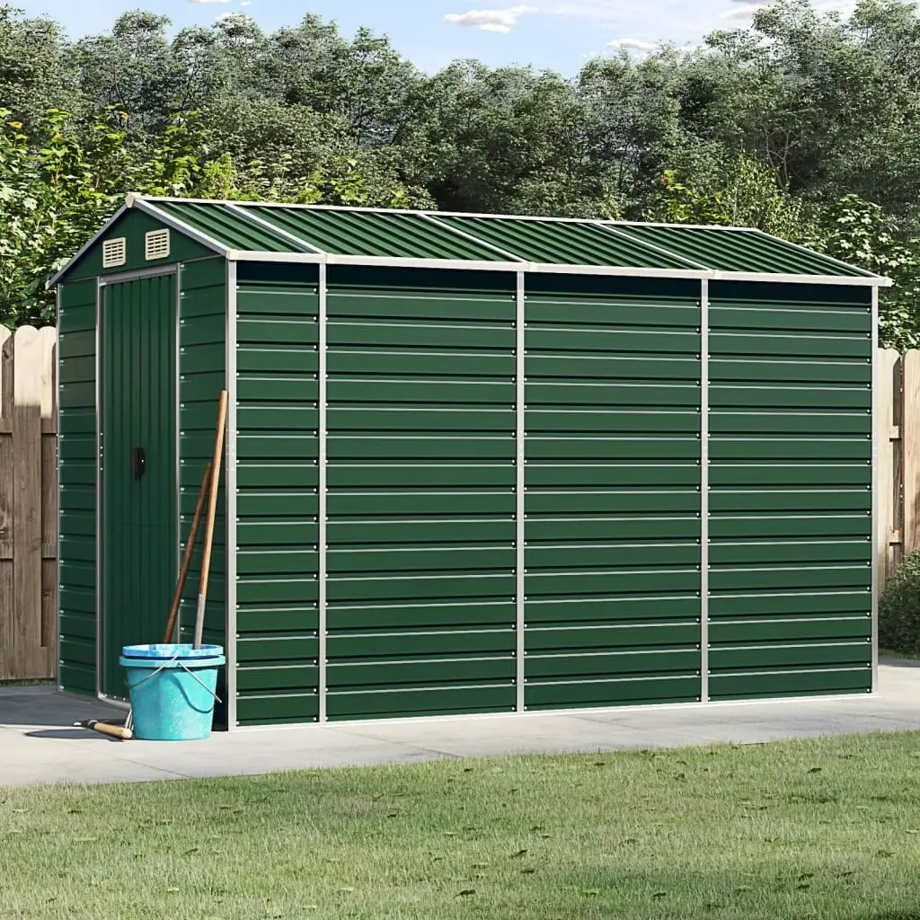 Garden Shed Green 191x300x198 cm Galvanised Steel 3188233