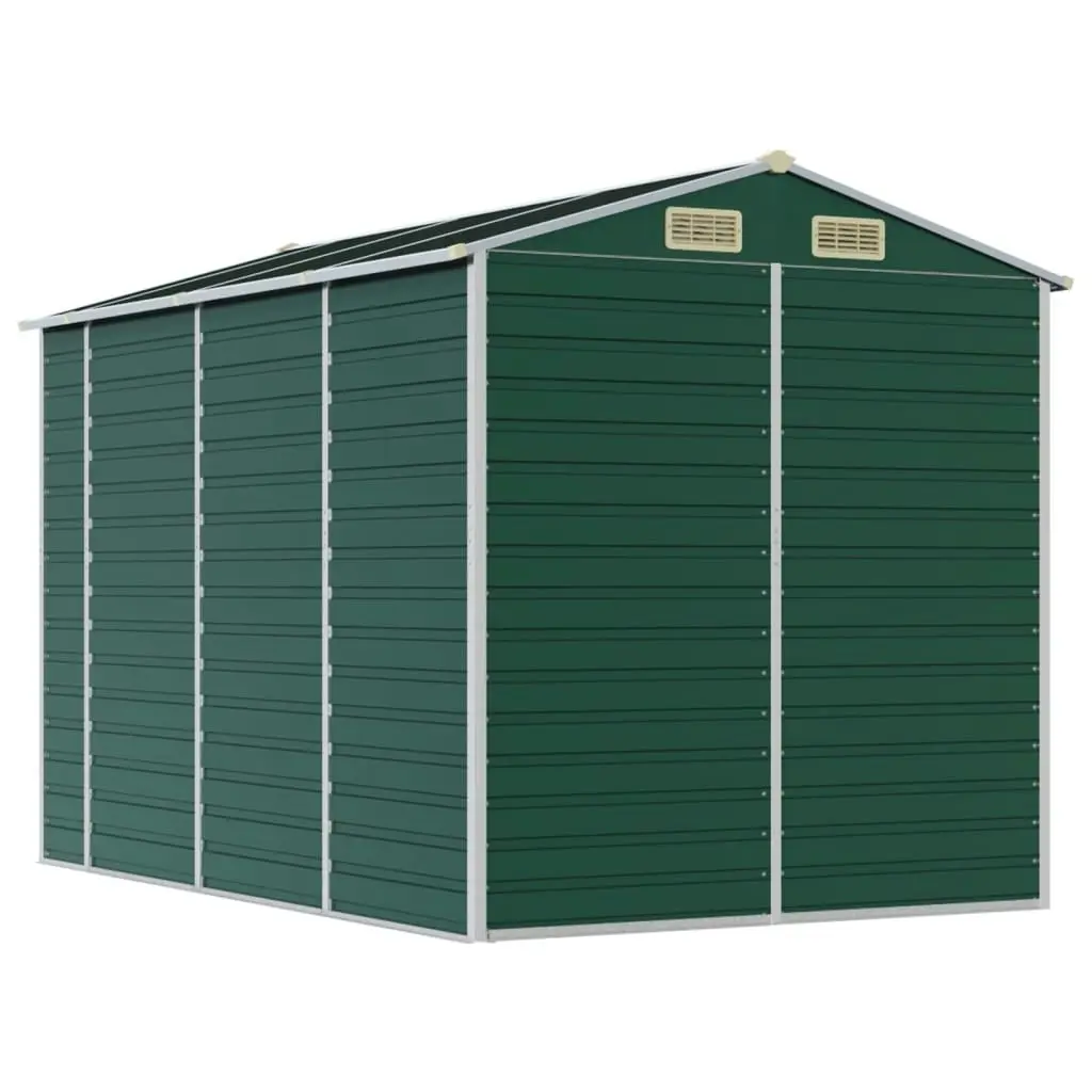 Garden Shed Green 191x300x198 cm Galvanised Steel 3188233