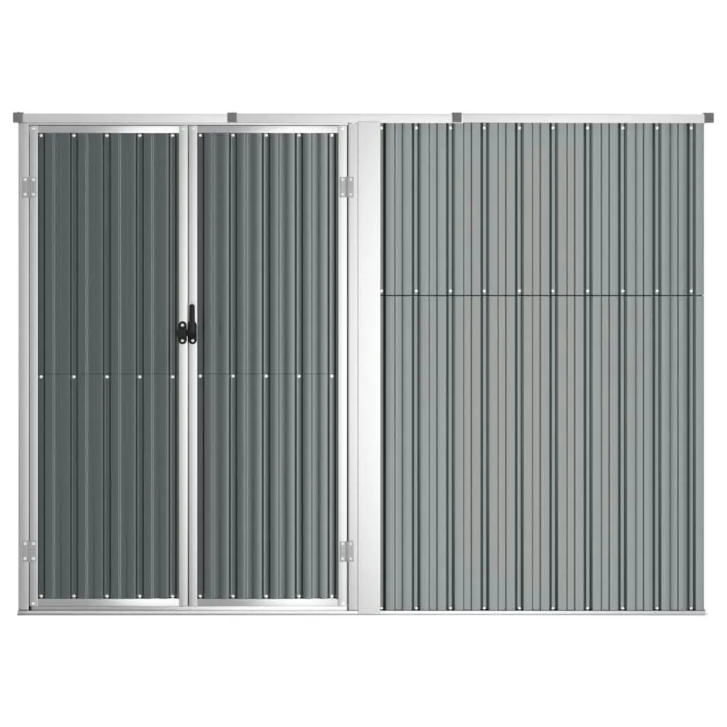 Garden Tool Shed Grey 225x89x161 cm Galvanised Steel 316214