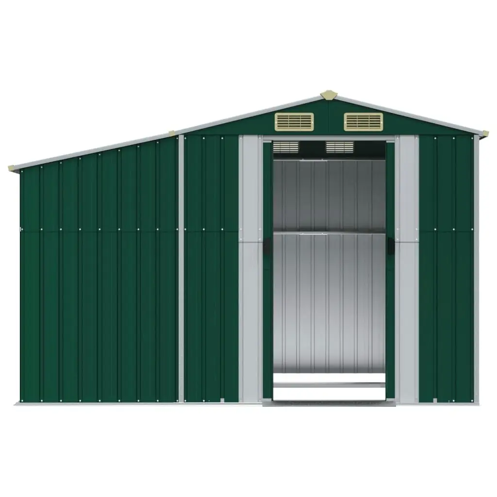 Garden Shed Green 277x192.5x179 cm Galvanised Steel 3188286