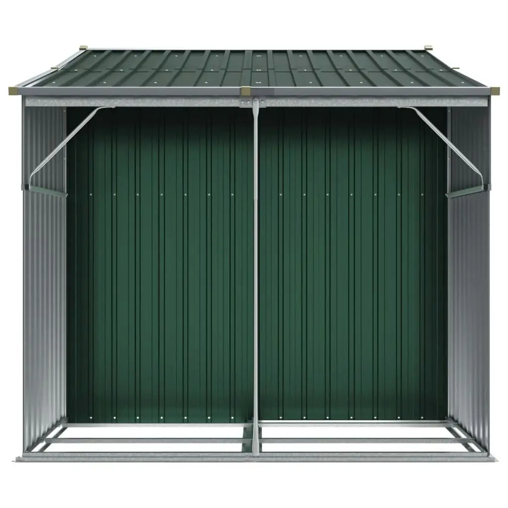 Garden Shed Green 277x192.5x179 cm Galvanised Steel 3188286