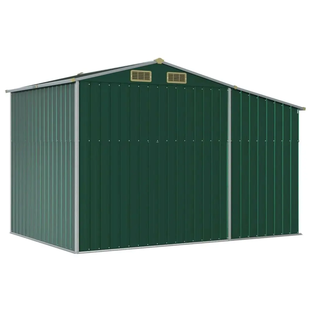 Garden Shed Green 277x192.5x179 cm Galvanised Steel 3188286