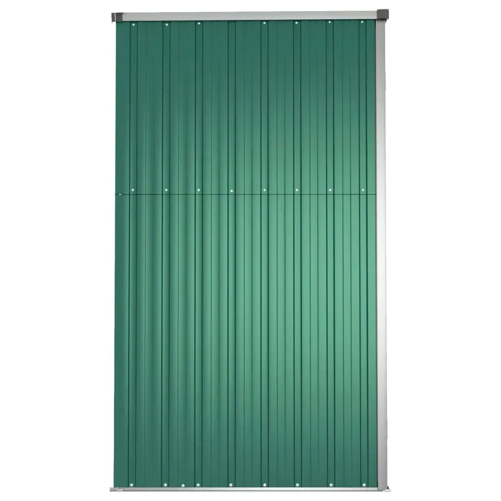 Garden Tool Shed Green 225x89x161 cm Galvanised Steel 316213