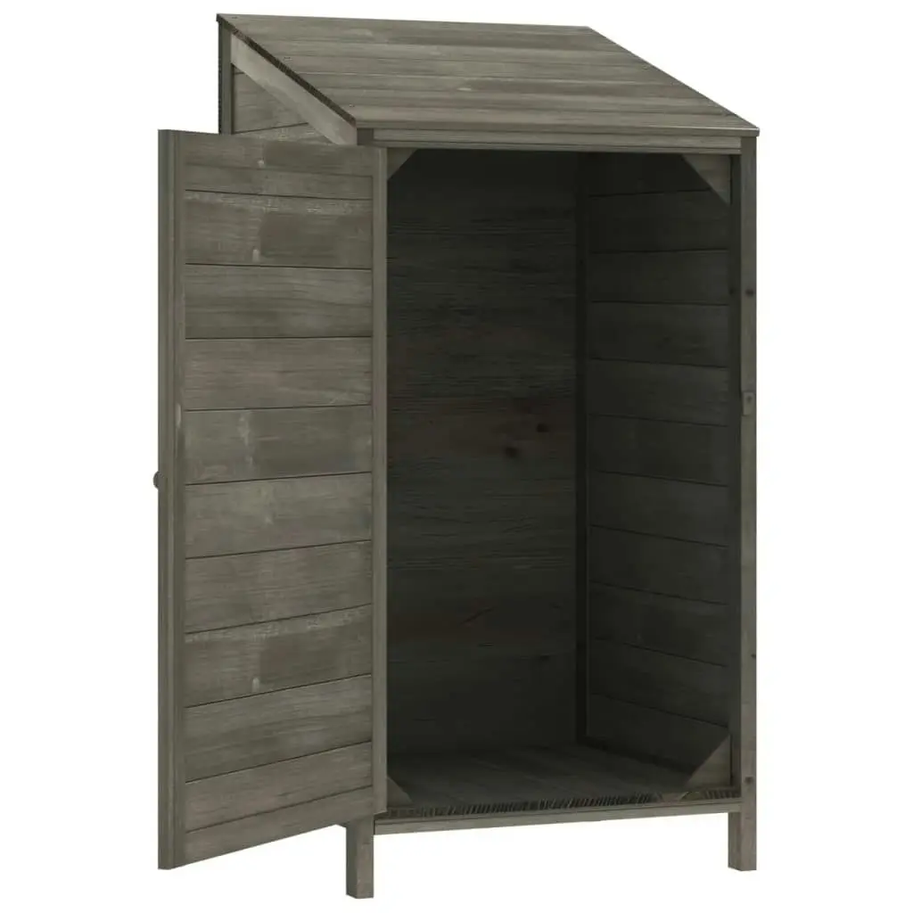 Garden Shed Anthracite 55x52x112 cm Solid Wood Fir 152180