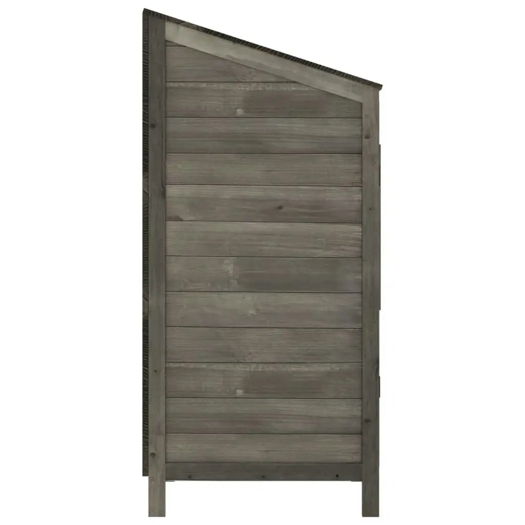 Garden Shed Anthracite 55x52x112 cm Solid Wood Fir 152180