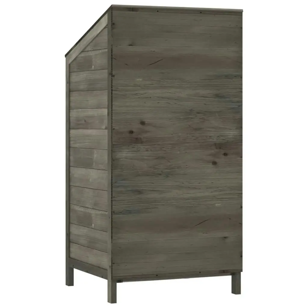 Garden Shed Anthracite 55x52x112 cm Solid Wood Fir 152180