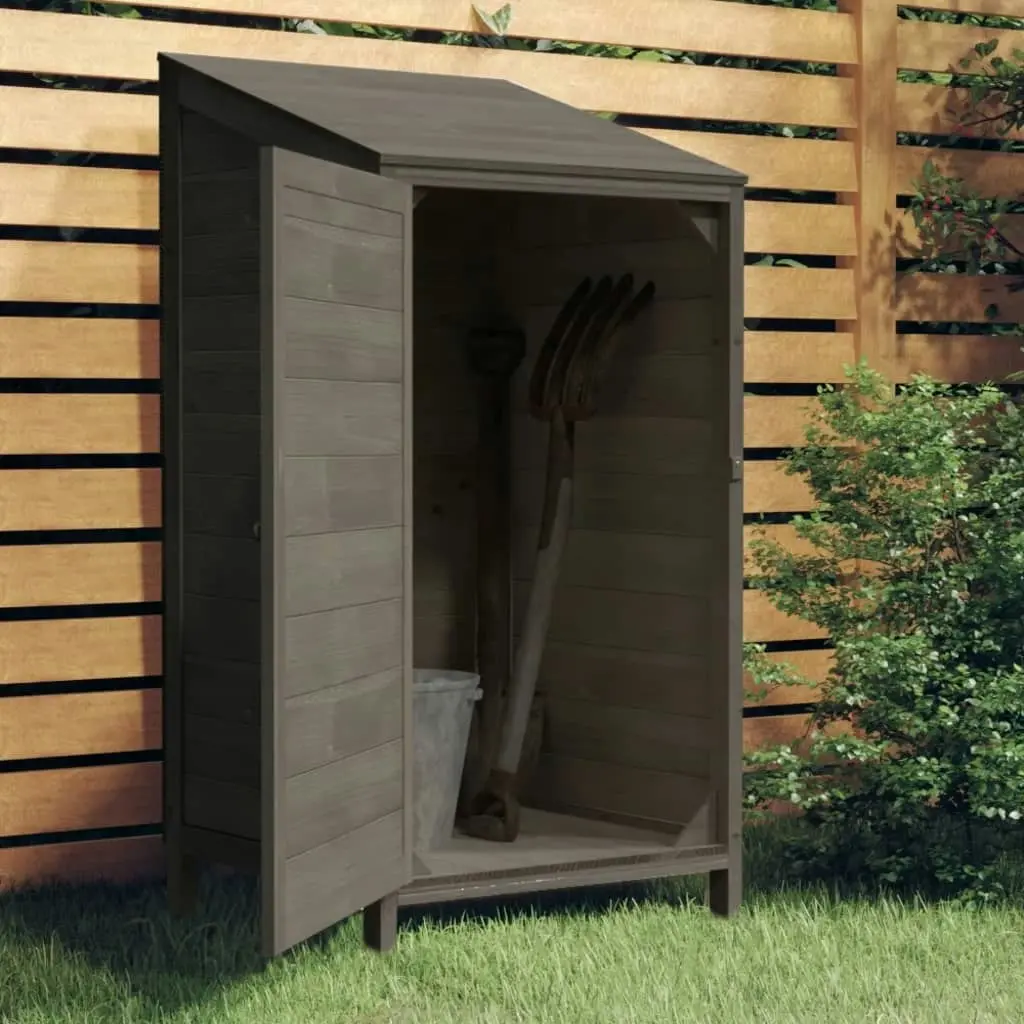 Garden Shed Anthracite 55x52x112 cm Solid Wood Fir 152180