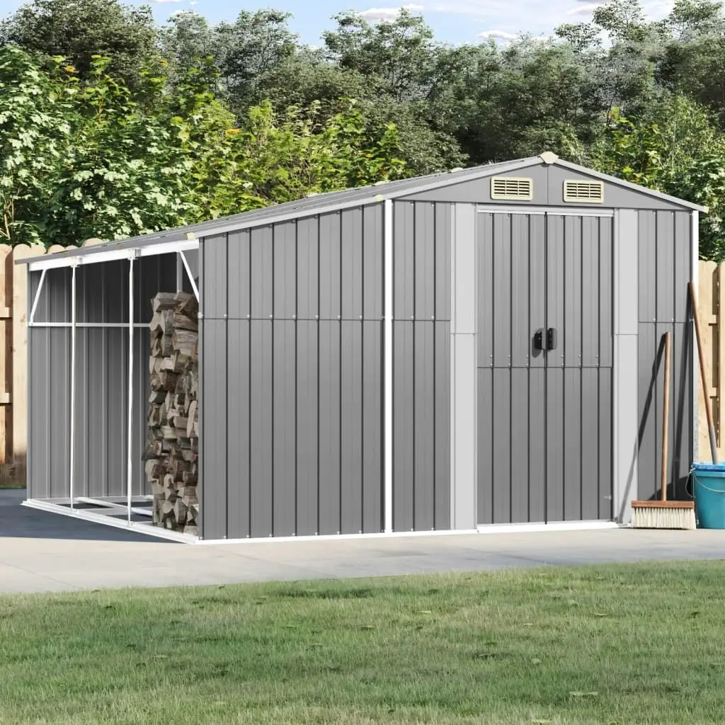 Garden Shed Grey 277x279x179 cm Galvanised Steel 3188290