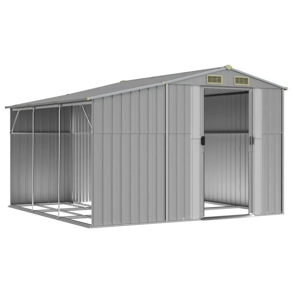 Garden Shed Grey 277x279x179 cm Galvanised Steel 3188290