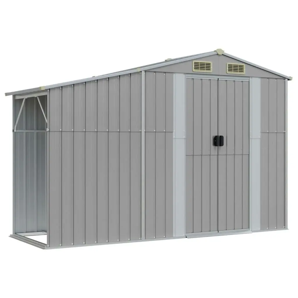 Garden Shed Grey 277x279x179 cm Galvanised Steel 3188290