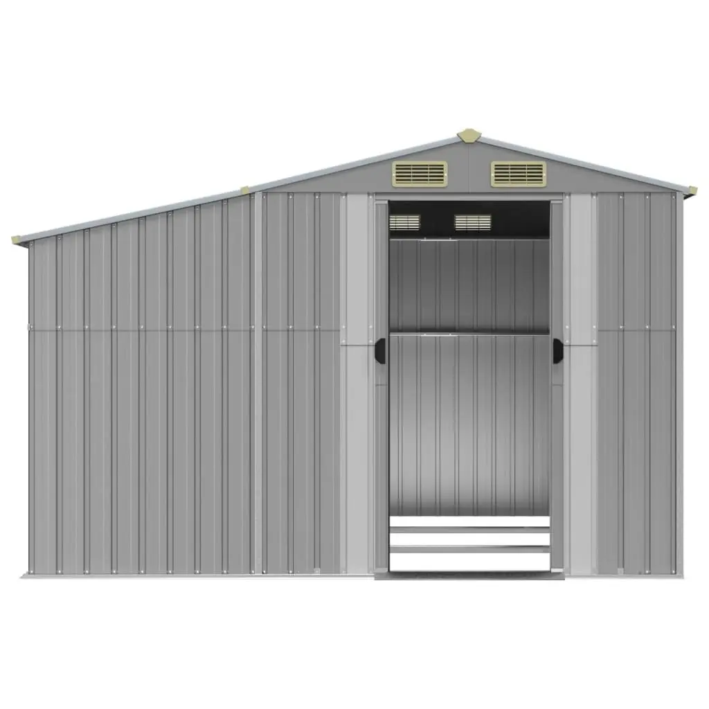 Garden Shed Grey 277x279x179 cm Galvanised Steel 3188290