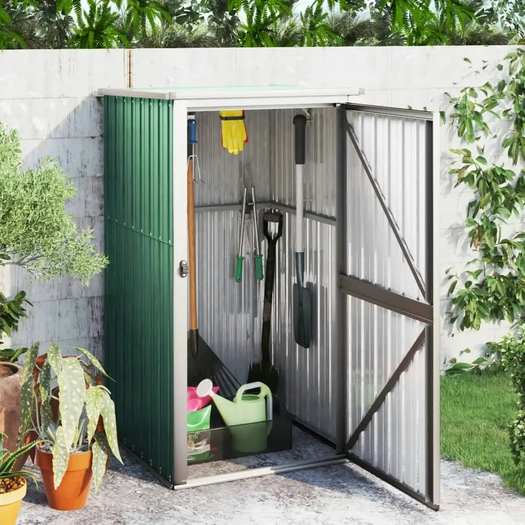 Garden Tool Shed Green 88x89x161 cm Galvanised Steel 316205