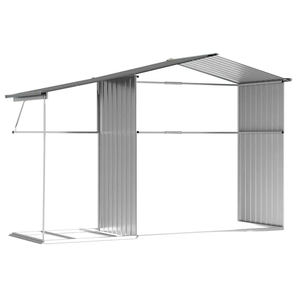 Garden Shed Grey 277x192.5x179 cm Galvanised Steel 3188289