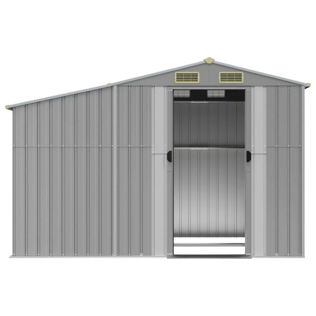 Garden Shed Grey 277x192.5x179 cm Galvanised Steel 3188289