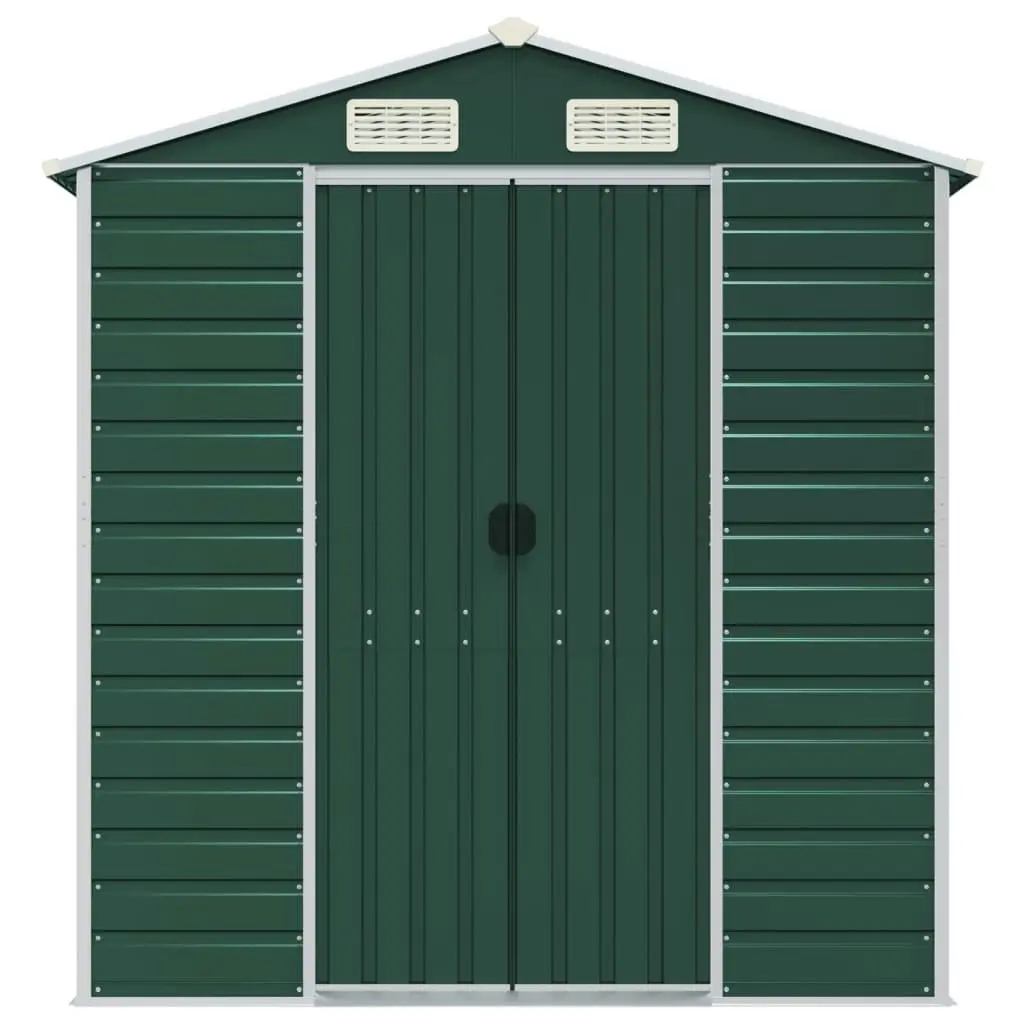 Garden Shed Green 191x980x198 cm Galvanised Steel 3188241