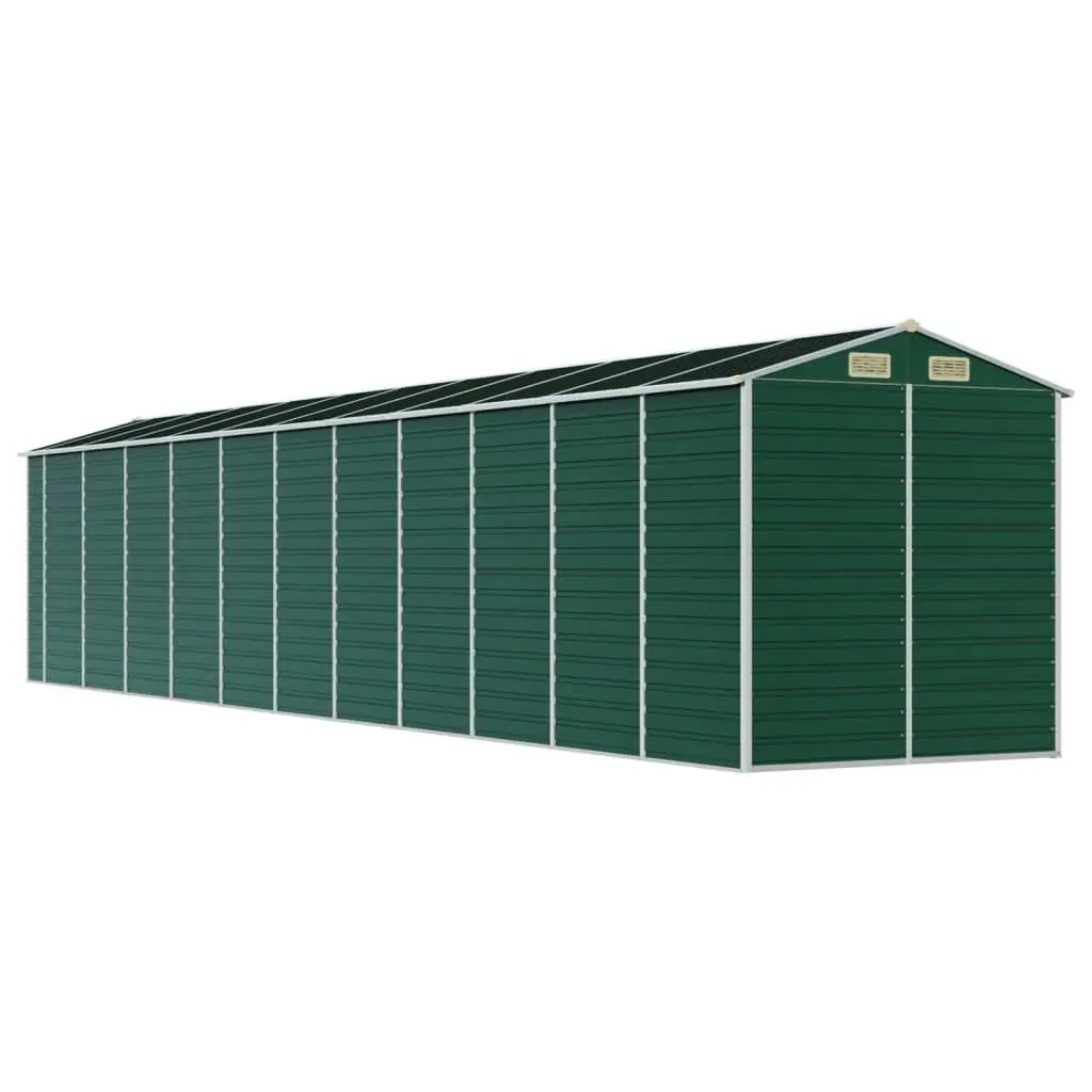 Garden Shed Green 191x980x198 cm Galvanised Steel 3188241