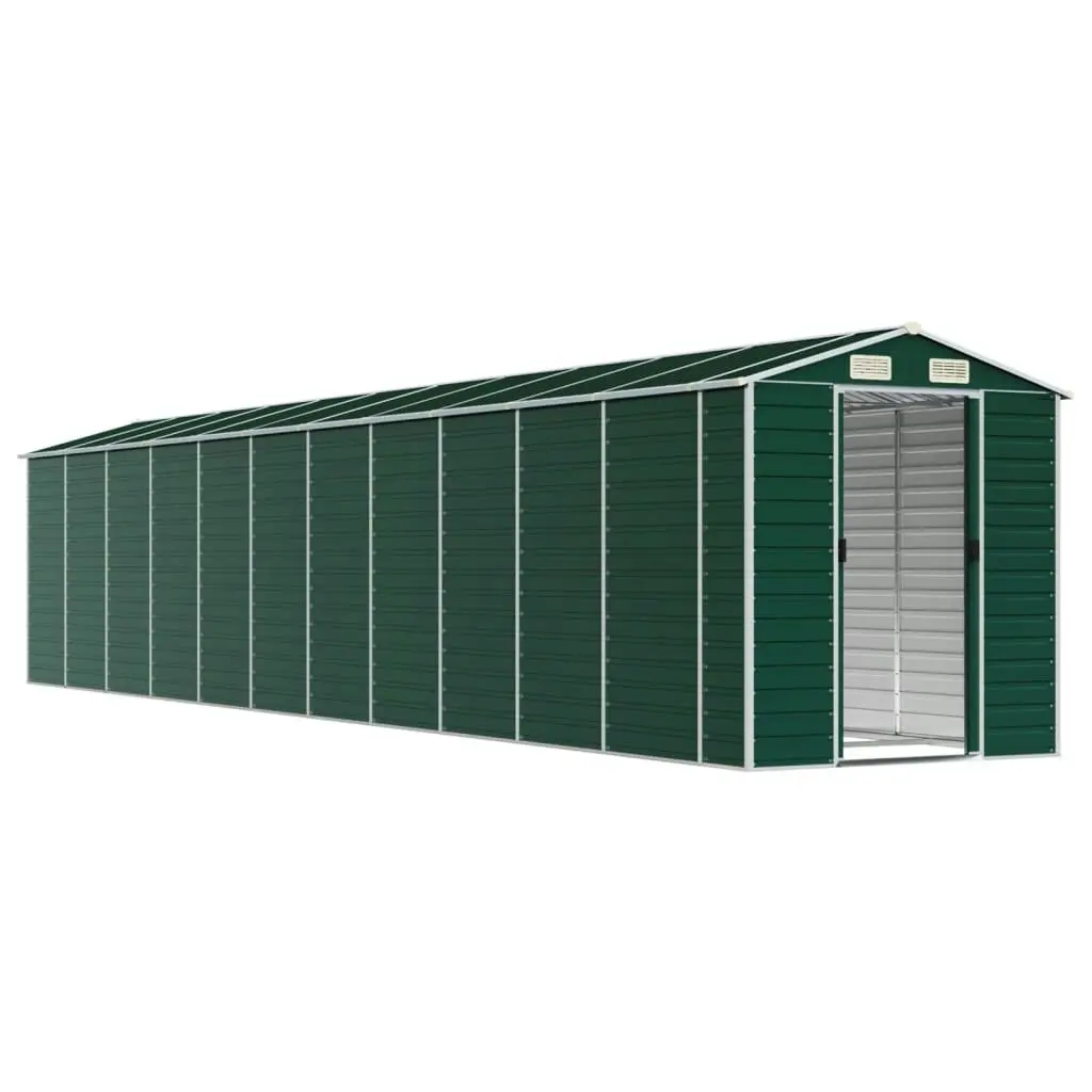 Garden Shed Green 191x980x198 cm Galvanised Steel 3188241