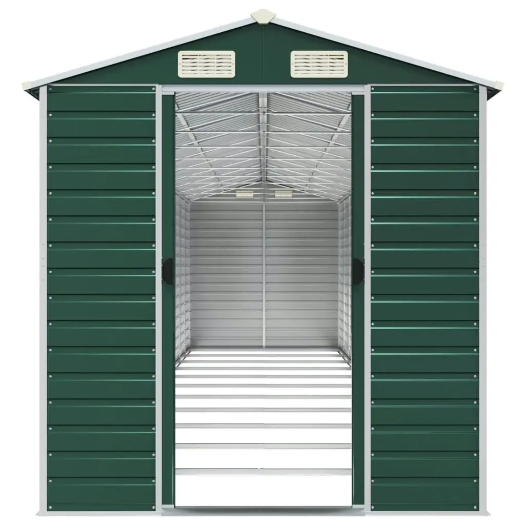 Garden Shed Green 191x980x198 cm Galvanised Steel 3188241