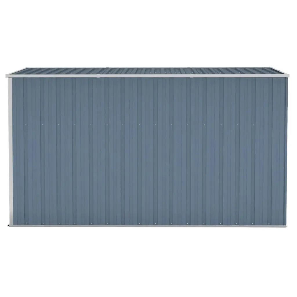 Wall-mounted Garden Shed Grey 118x288x178 cm Galvanised Steel 316226