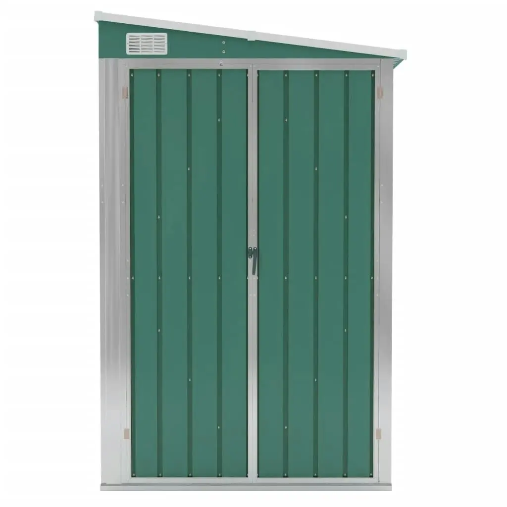 Wall-mounted Garden Shed Green 118x382x178 cm Galvanised Steel 316229