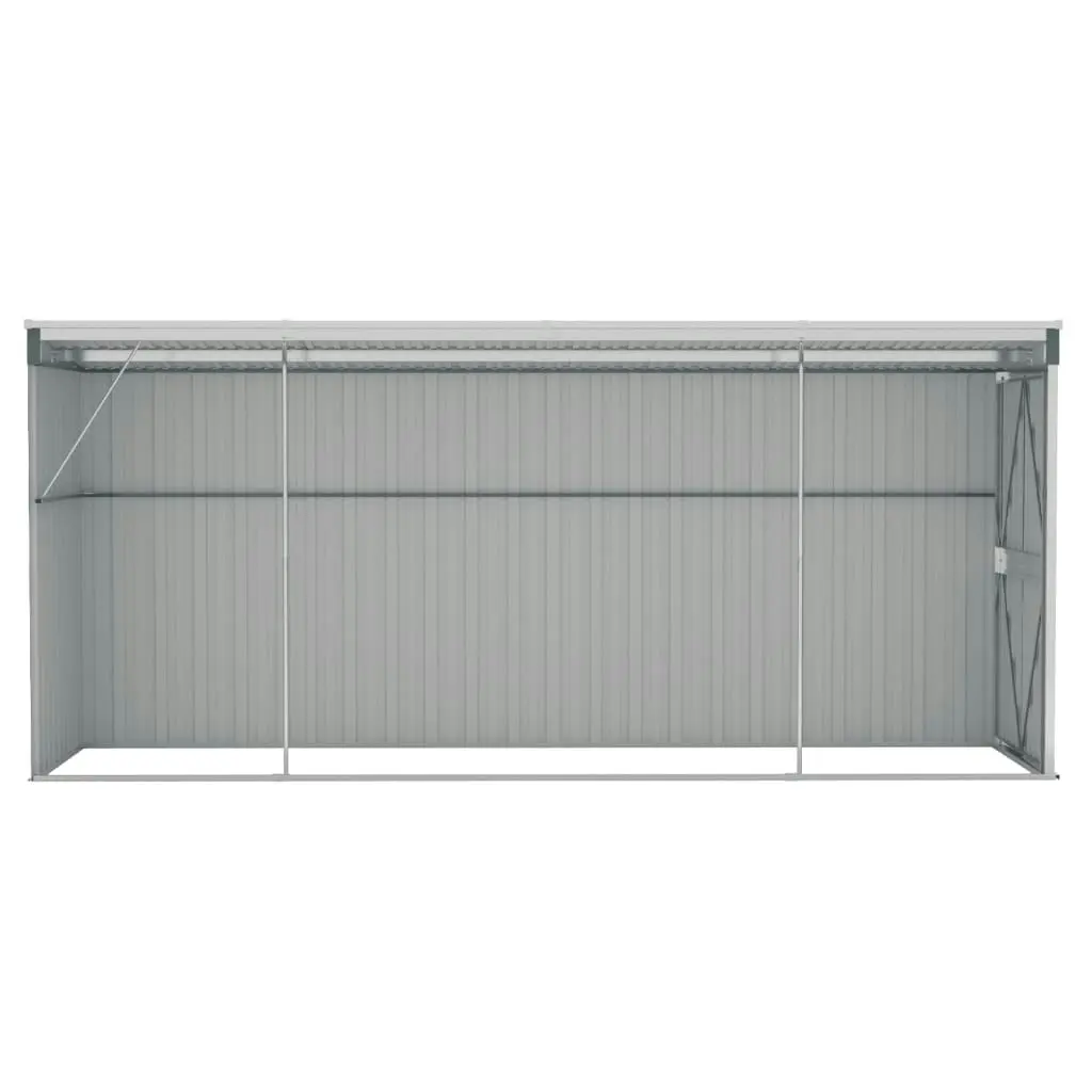 Wall-mounted Garden Shed Green 118x382x178 cm Galvanised Steel 316229