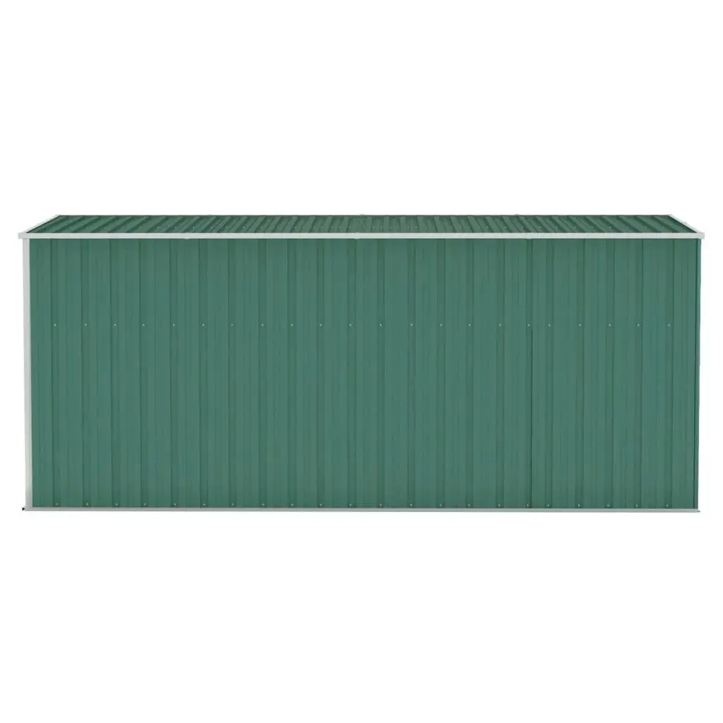 Wall-mounted Garden Shed Green 118x382x178 cm Galvanised Steel 316229