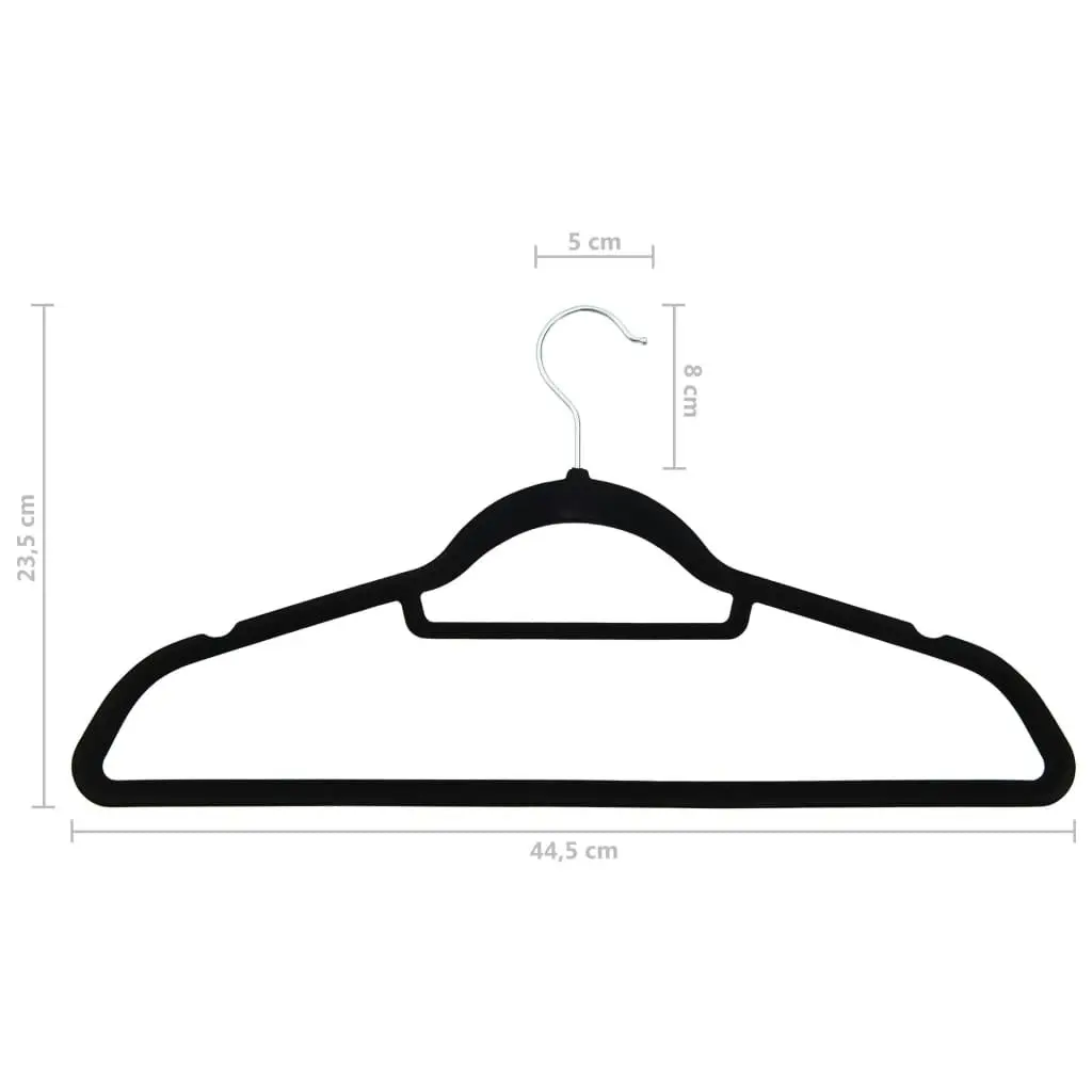 20 pcs Clothes Hanger Set Anti-slip Black Velvet 289920