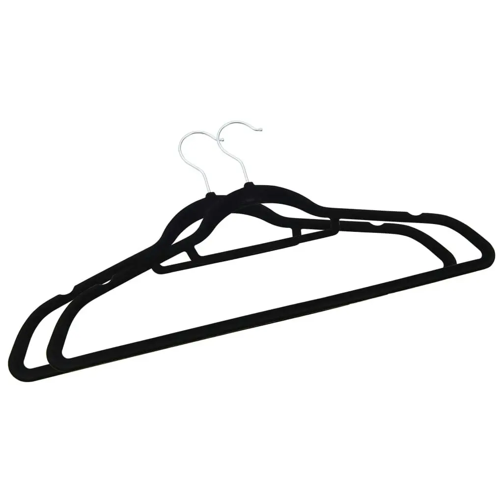 20 pcs Clothes Hanger Set Anti-slip Black Velvet 289920