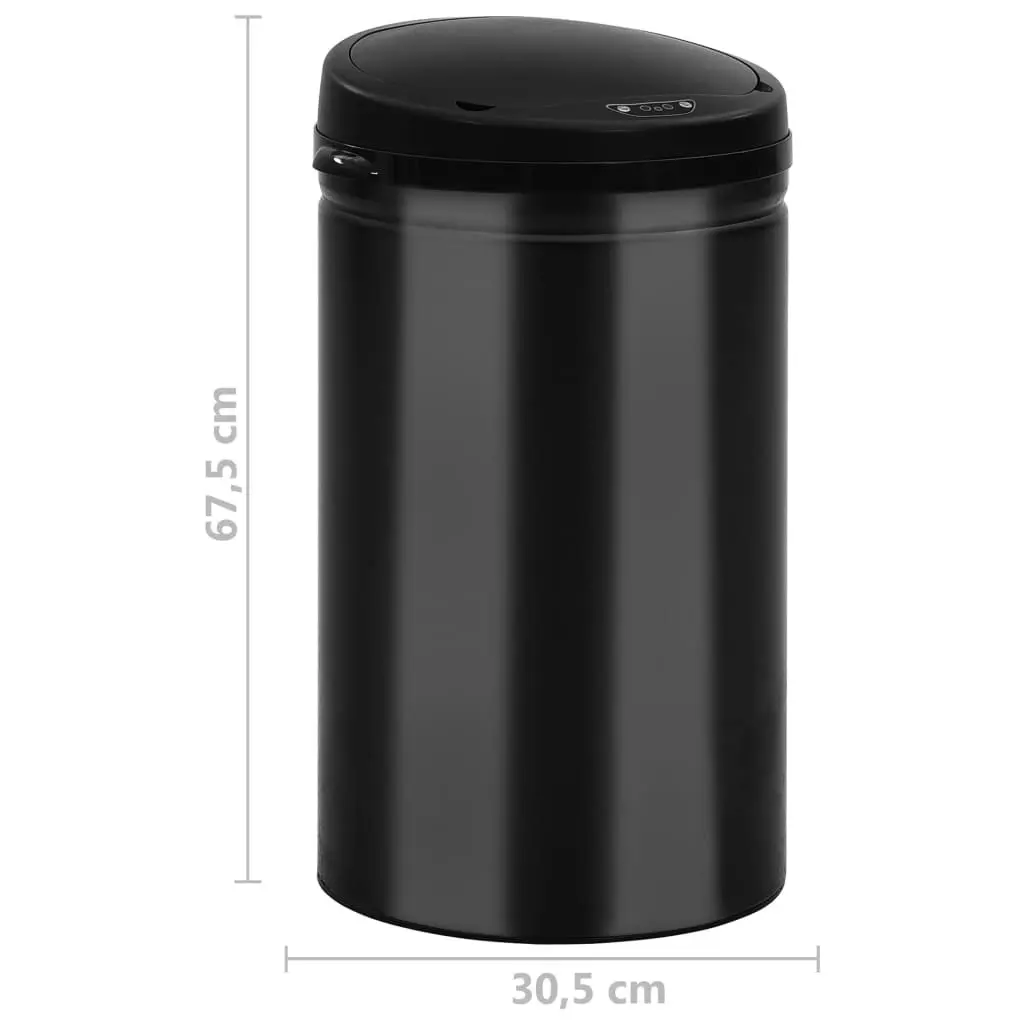 Automatic Sensor Dustbin 40 L Carbon Steel Black 322699