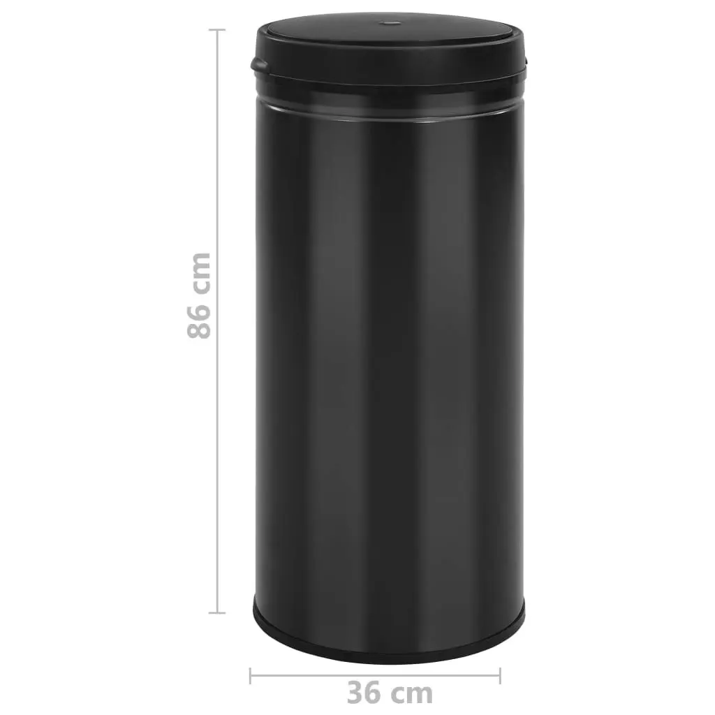 Automatic Sensor Dustbin 80 L Carbon Steel Black 322703