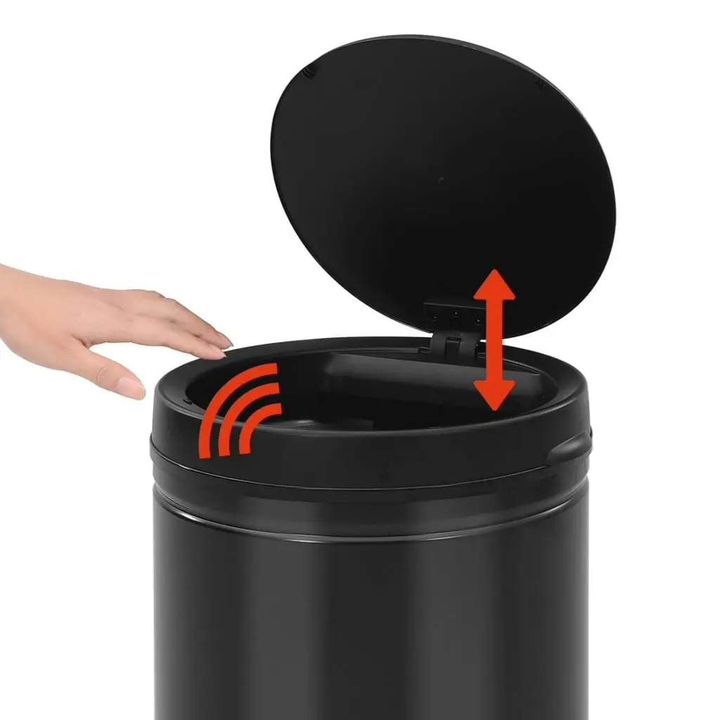 Automatic Sensor Dustbin 80 L Carbon Steel Black 322703