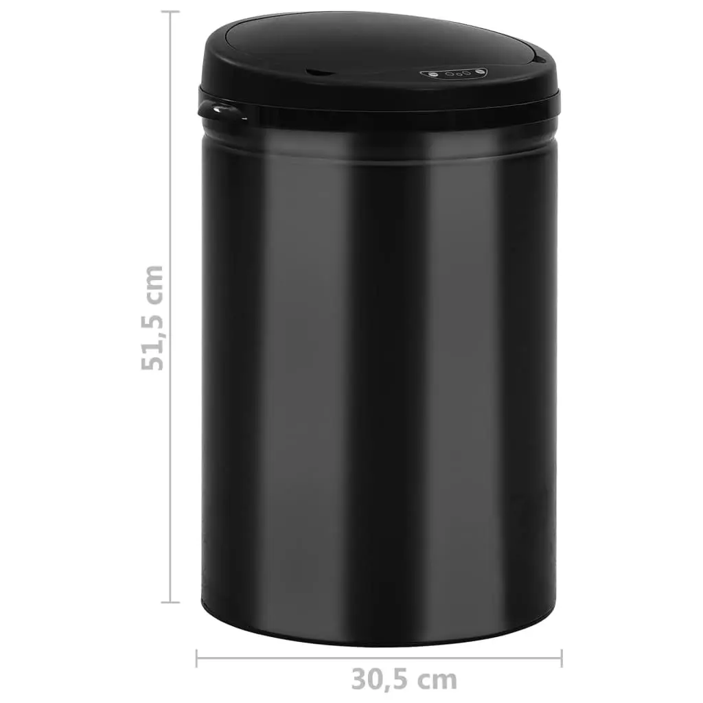 Automatic Sensor Dustbin 30 L Carbon Steel Black 322698