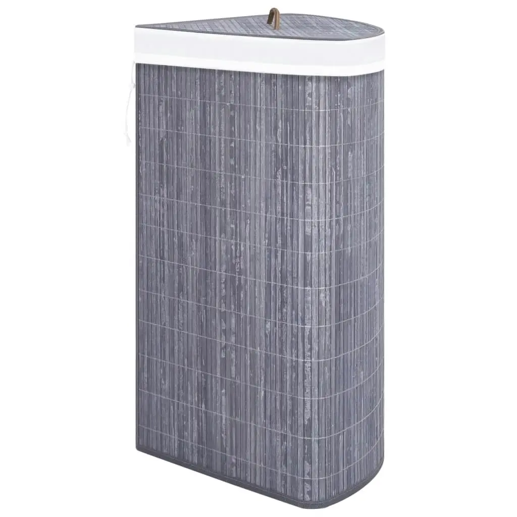 Bamboo Corner Laundry Basket Grey 60 L 320761