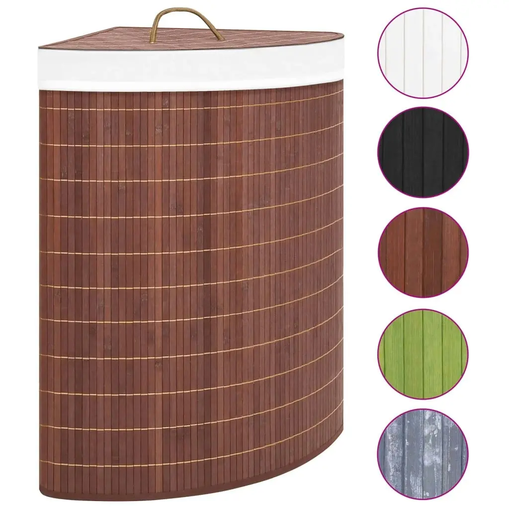 Bamboo Corner Laundry Basket Brown 60 L 320760