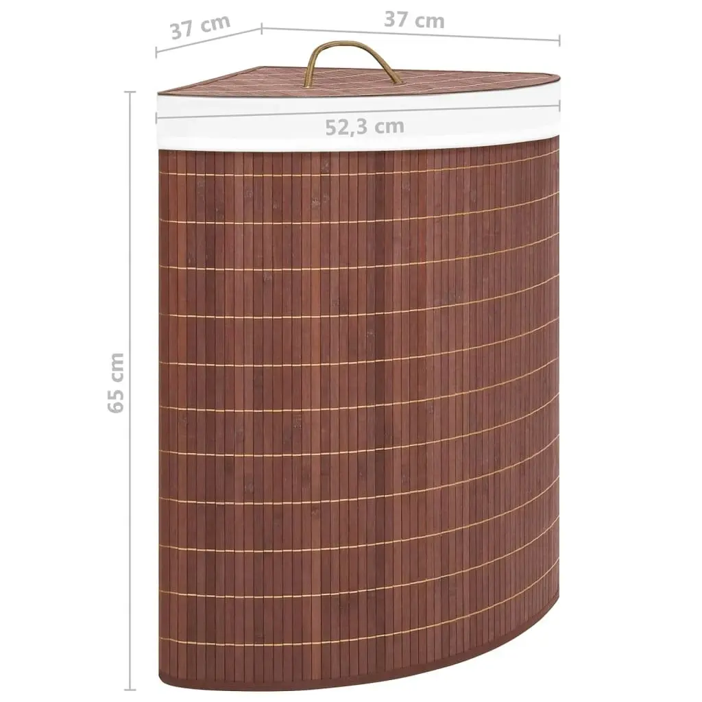 Bamboo Corner Laundry Basket Brown 60 L 320760