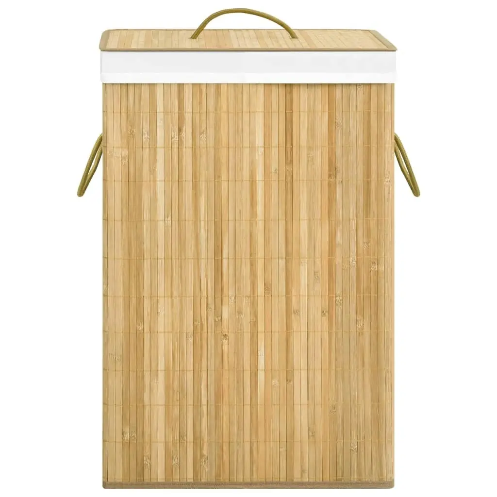 Bamboo Laundry Basket with 2 Sections 72 L 320739