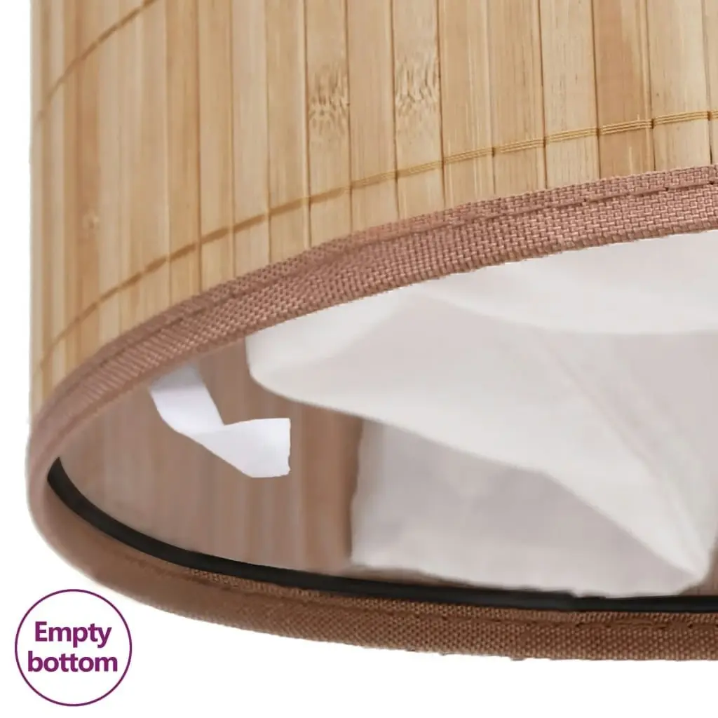 Bamboo Laundry Bin Round Natural 242723