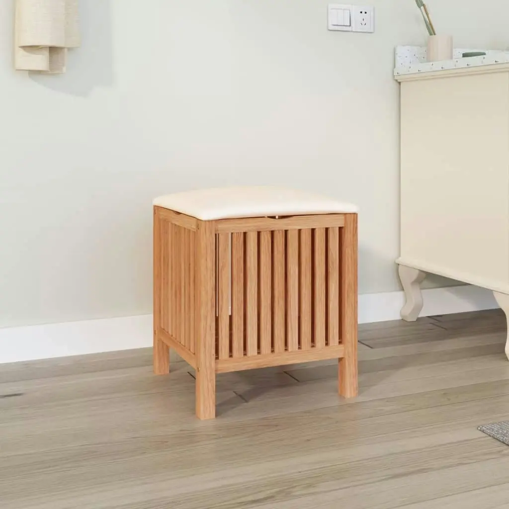 Bathroom Stool 40.5x40x52 cm Solid Wood Walnut 350351