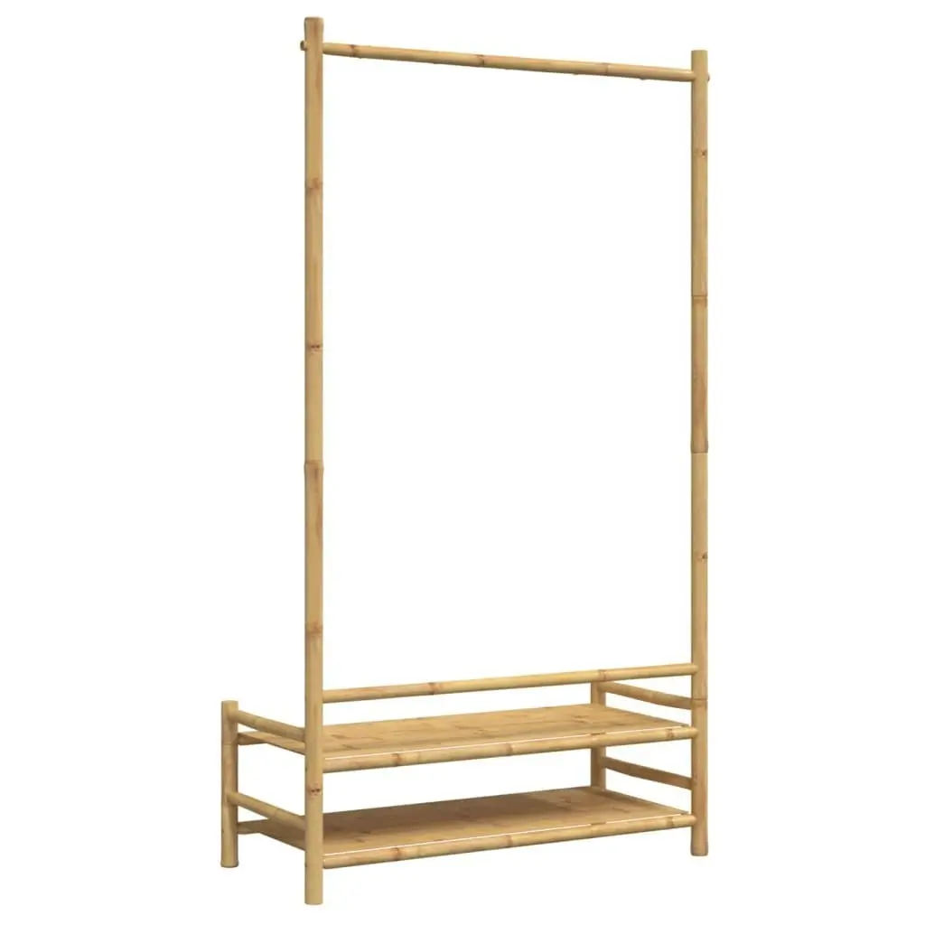 Clothes Rack with Shelves 103x40x183 cm Bamboo 368032