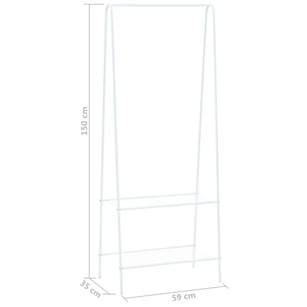 Clothes Rack 59x35x150 cm White 246725