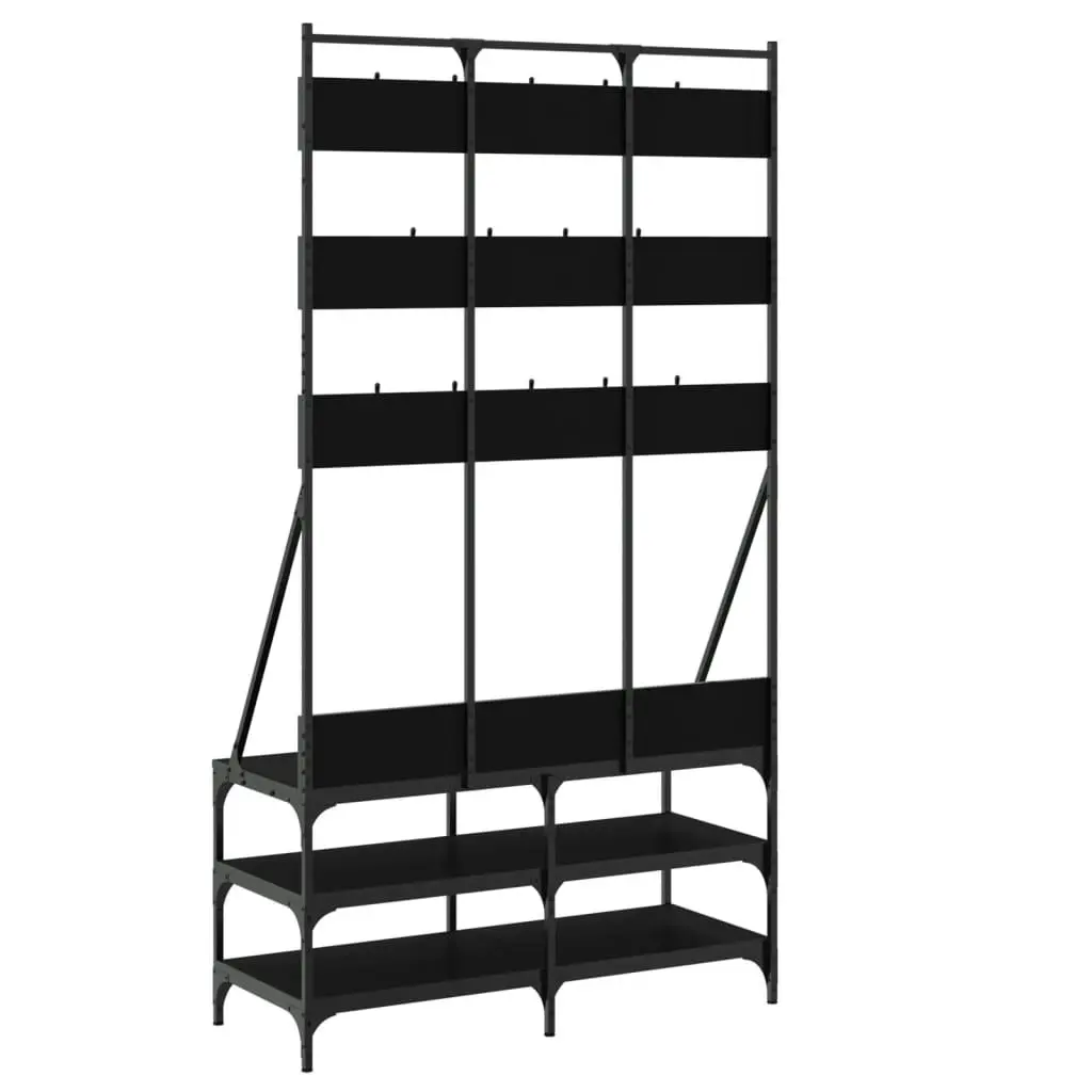 Clothes Rack with Shoe Storage Black 100x40x184 cm 837857