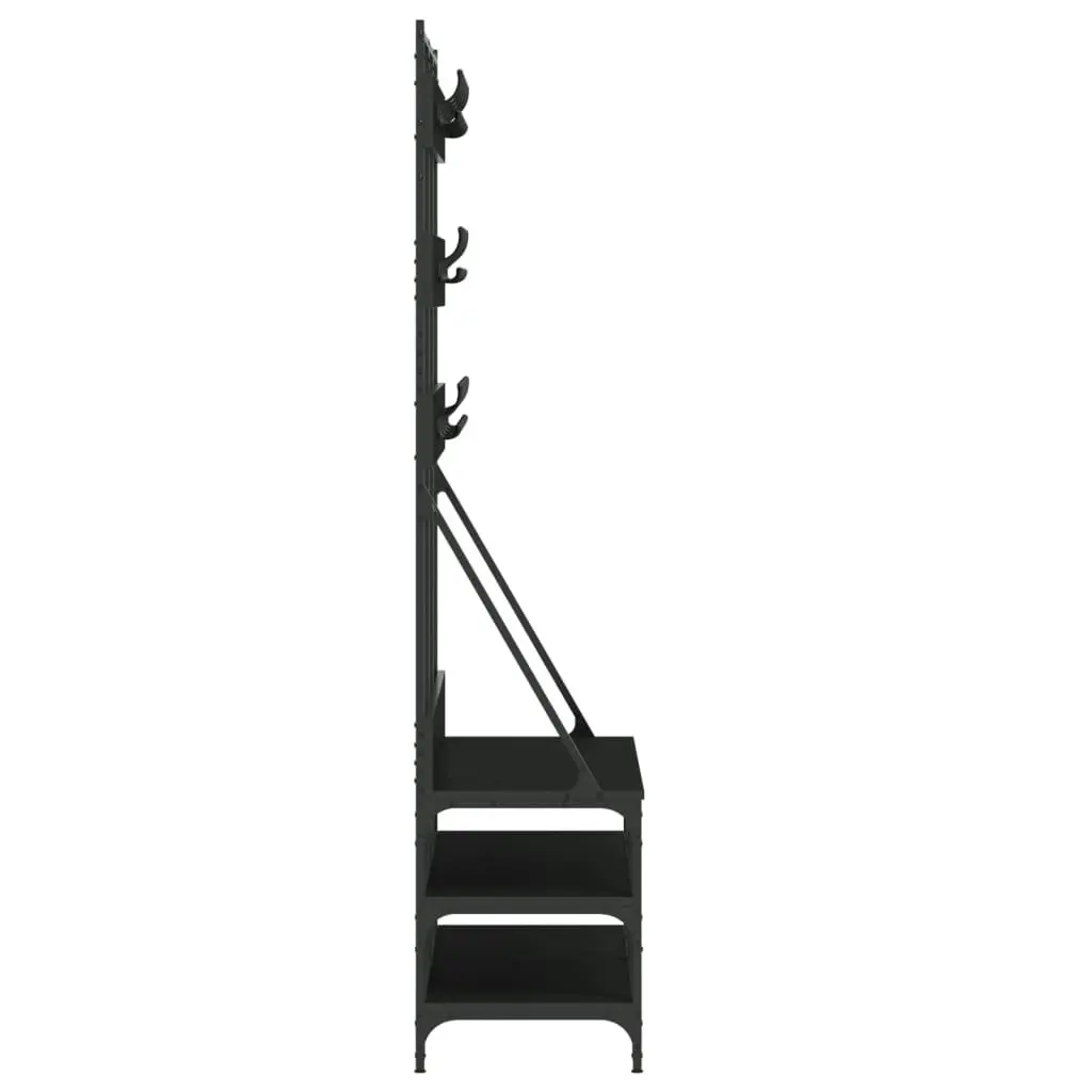 Clothes Rack with Shoe Storage Black 100x40x184 cm 837857