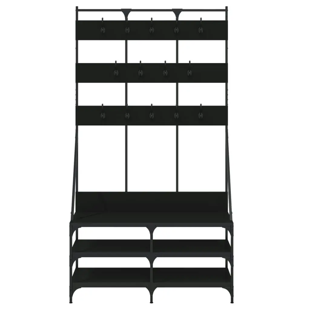 Clothes Rack with Shoe Storage Black 100x40x184 cm 837857