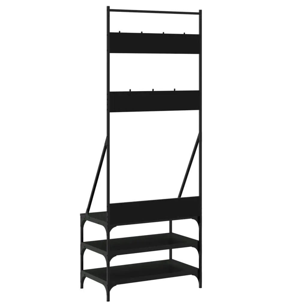 Clothes Rack with Shoe Storage Black 70x40x184 cm 837842