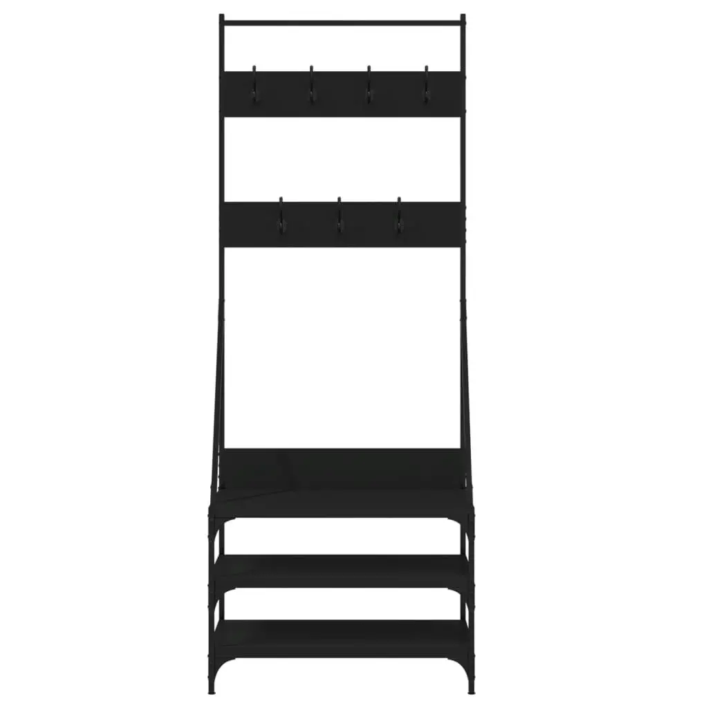 Clothes Rack with Shoe Storage Black 70x40x184 cm 837842