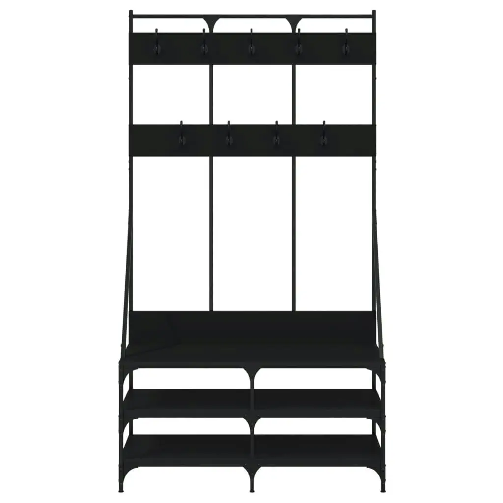 Clothes Rack with Shoe Storage Black 100x40x184 cm 837837