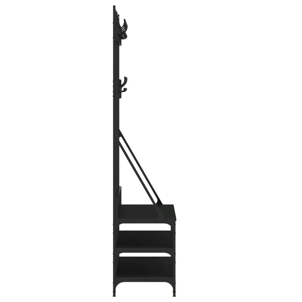 Clothes Rack with Shoe Storage Black 100x40x184 cm 837837