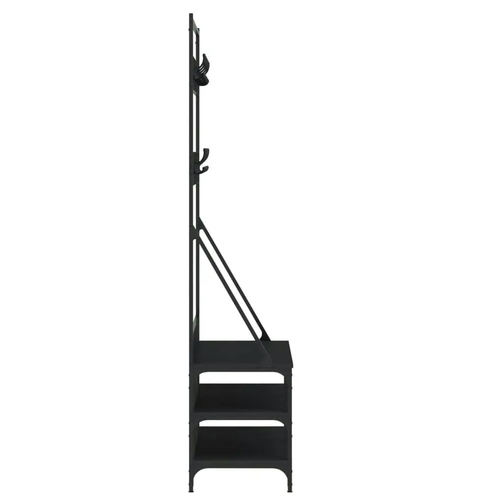 Clothes Rack with Shoe Storage Black 100x40x184 cm 837847