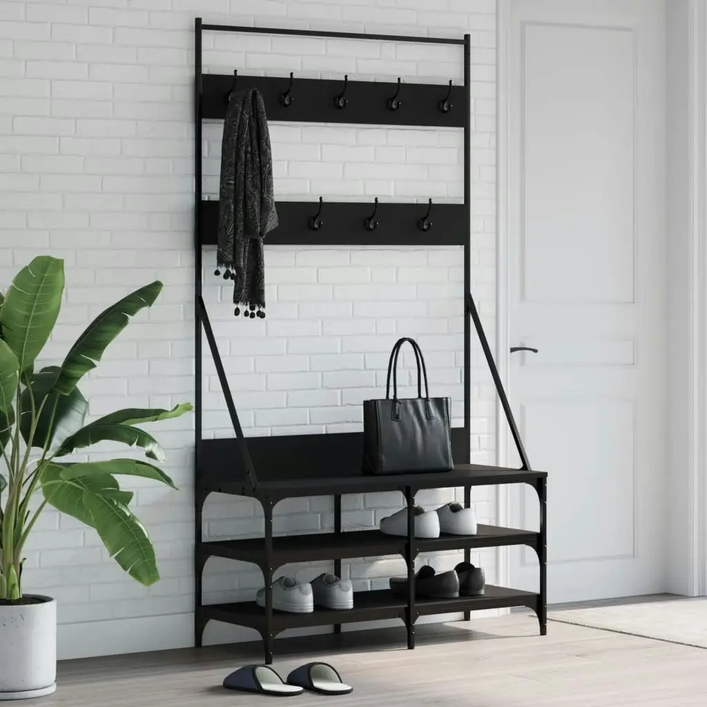 Clothes Rack with Shoe Storage Black 100x40x184 cm 837847