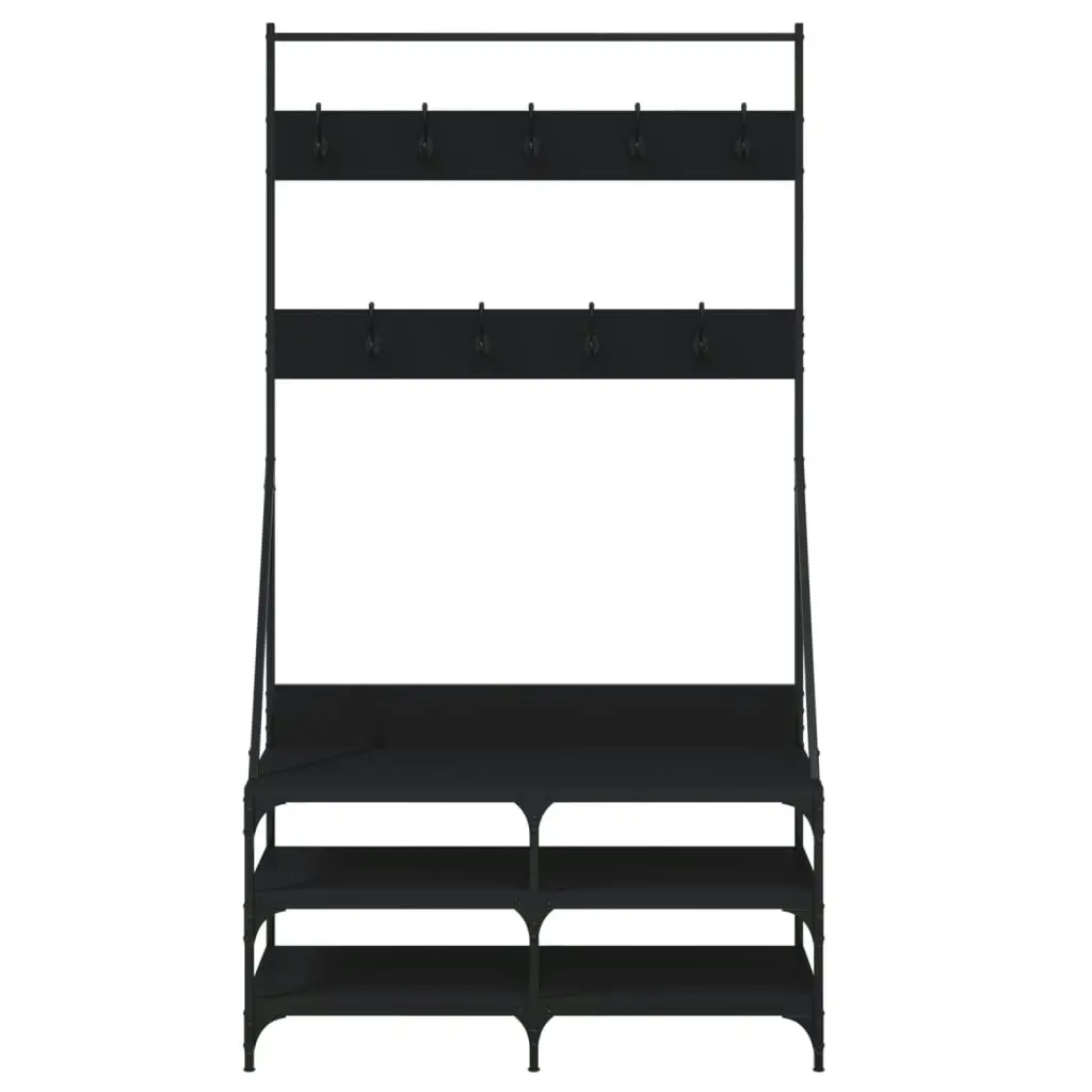 Clothes Rack with Shoe Storage Black 100x40x184 cm 837847